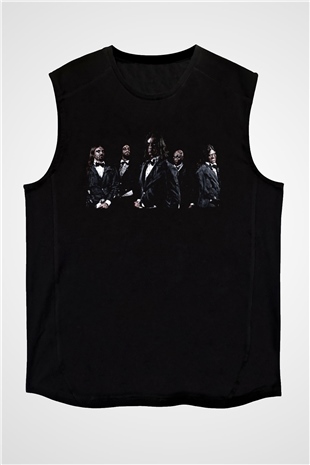 Fleshgod Apocalypse Baskılı Unisex Siyah Kolsuz Tişört - Tshirt