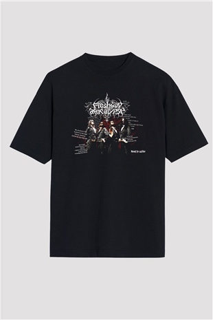 Fleshgod Apocalypse Baskılı Unisex Siyah Oversize Tişört - Tshirt