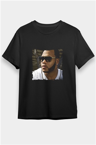 Flo Rida Baskılı Unisex Siyah Tişört
