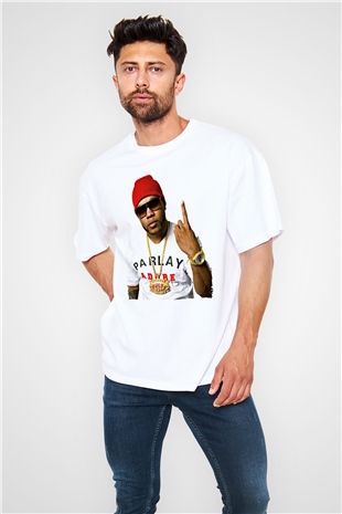 Flo Rida Beyaz Oversize Tişört Oversize T-shirt - TişörtFabrikası