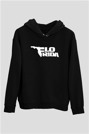 Flo Rida Siyah Unisex Kapüşonlu Sweatshirt