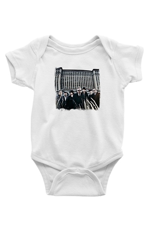 Flogging Molly Baskılı Unisex Beyaz Bebek Body - Zıbın