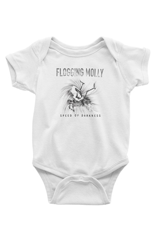 Flogging Molly Baskılı Unisex Beyaz Bebek Body - Zıbın