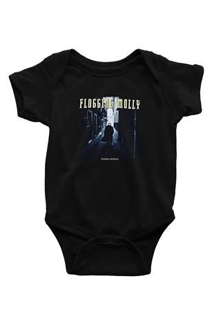 Flogging Molly Baskılı Unisex Siyah Bebek Body - Zıbın