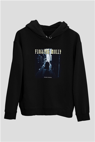 Flogging Molly Baskılı Unisex Siyah Hoodie