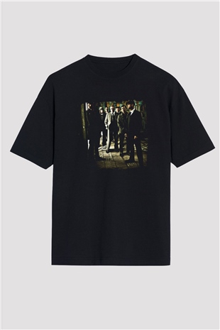 Flogging Molly Baskılı Unisex Siyah Oversize Tişört