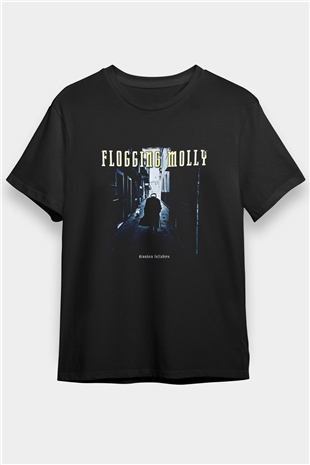 Flogging Molly Baskılı Unisex Siyah Tişört