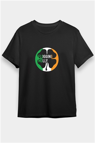 Flogging Molly Siyah Unisex Tişört T-Shirt - TişörtFabrikası