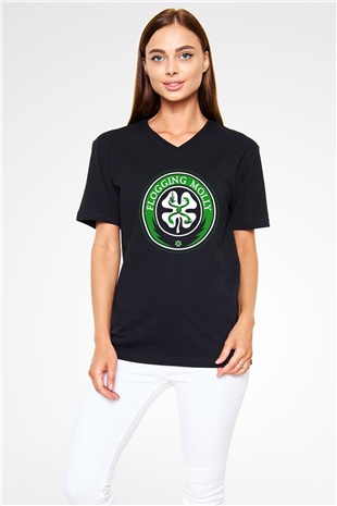 Flogging Molly Siyah Unisex V Yaka Tişört T-Shirt