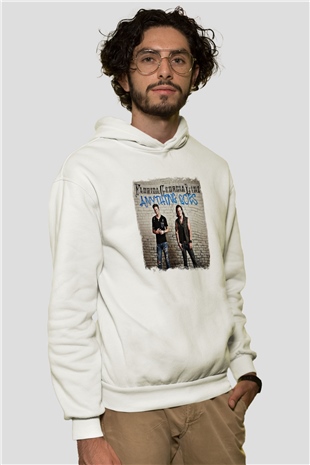 Florida Georgia Line Baskılı Unisex Beyaz Hoodie