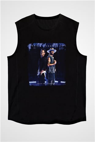 Florida Georgia Line Baskılı Unisex Siyah Kolsuz Tişört