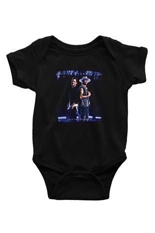 Florida Georgia Line Baskılı Unisex Siyah Bebek Body - Zıbın