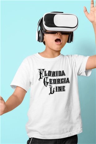 Florida Georgia Line Beyaz Unisex Çocuk Tişört
