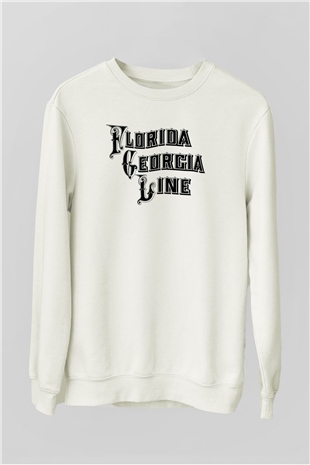Florida Georgia Line Beyaz Unisex Sweatshirt