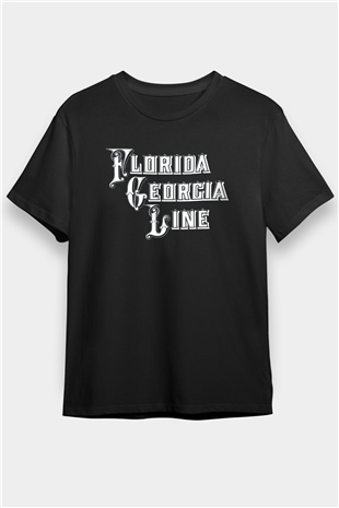 Florida Georgia Line Siyah Unisex Tişört T-Shirt - TişörtFabrikası