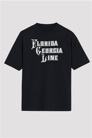 Florida Georgia Line Siyah Oversize Tişört Oversize T-shirt - TişörtFabrikası