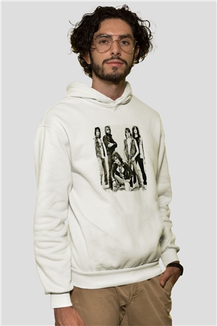 Flotsam and Jetsam Baskılı Unisex Beyaz Hoodie