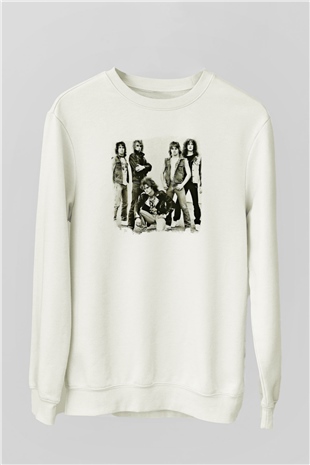 Flotsam and Jetsam Baskılı Unisex Beyaz Sweatshirt