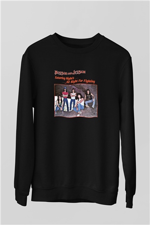 Flotsam and Jetsam Baskılı Unisex Siyah Sweatshirt