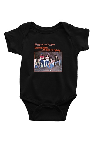 Flotsam and Jetsam Baskılı Unisex Siyah Bebek Body - Zıbın