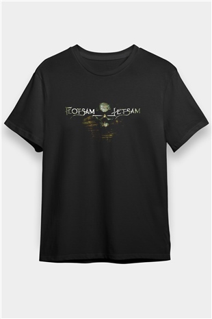 Flotsam and Jetsam Baskılı Unisex Siyah Tişört