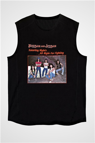 Flotsam and Jetsam Baskılı Unisex Siyah Kolsuz Tişört