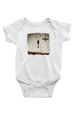 Flyleaf Baskılı Unisex Beyaz Bebek Body - Zıbın