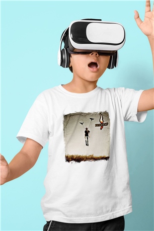 Flyleaf Baskılı Unisex Beyaz Çocuk Tişört