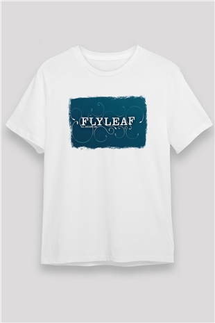 Flyleaf Baskılı Unisex Beyaz Tişört