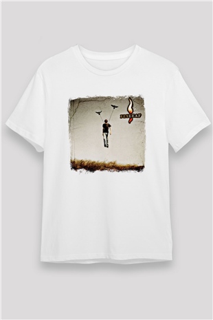 Flyleaf Baskılı Unisex Beyaz Tişört