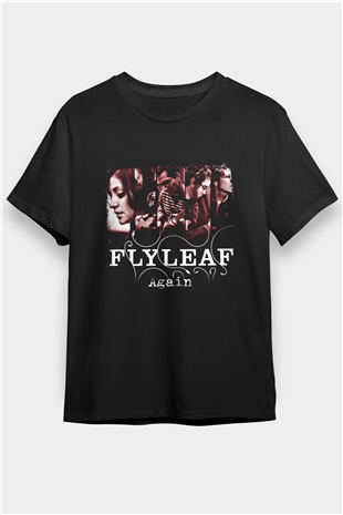 Flyleaf Baskılı Unisex Siyah Tişört