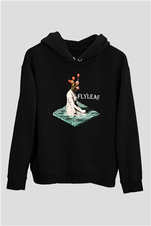 Flyleaf Siyah Unisex Kapüşonlu Sweatshirt