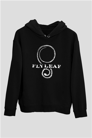 Flyleaf Siyah Unisex Kapüşonlu Sweatshirt