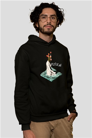 Flyleaf Siyah Unisex Kapüşonlu Sweatshirt