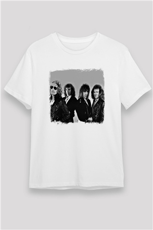 Foghat Baskılı Unisex Beyaz Tişört