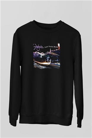 Foghat Baskılı Unisex Siyah Sweatshirt