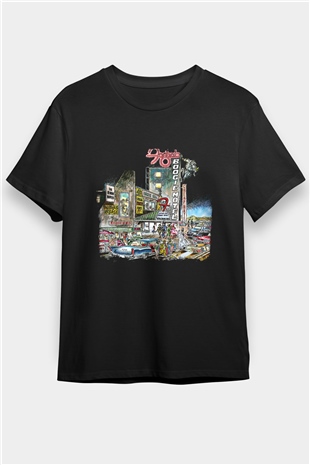 Foghat Baskılı Unisex Siyah Tişört