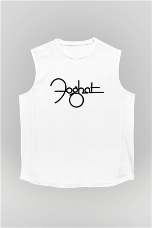Foghat Beyaz Unisex Kolsuz Tişört