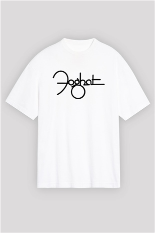 Foghat Beyaz Oversize Tişört Oversize T-shirt - TişörtFabrikası
