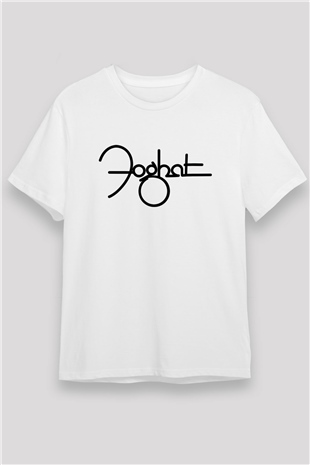 Foghat Beyaz Unisex Tişört T-Shirt - TişörtFabrikası