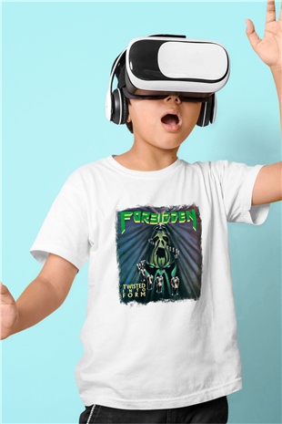 Forbidden Baskılı Unisex Beyaz Çocuk Tişört