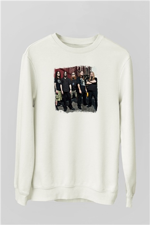 Forbidden Baskılı Unisex Beyaz Sweatshirt