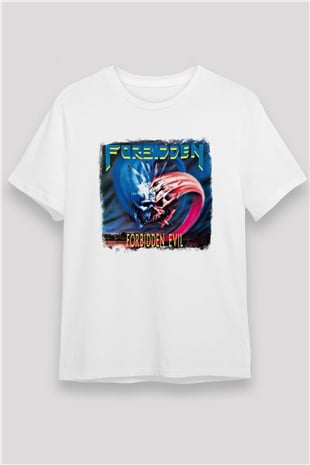 Forbidden Baskılı Unisex Beyaz Tişört