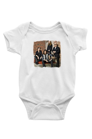 Foreigner Baskılı Unisex Beyaz Bebek Body - Zıbın