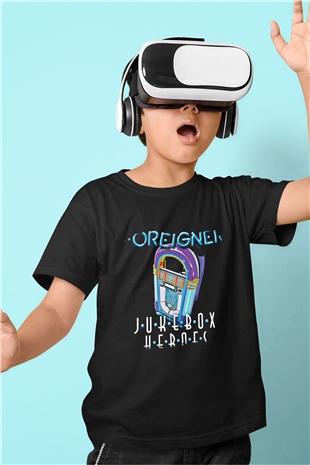 Foreigner Baskılı Unisex Siyah Çocuk Tişört
