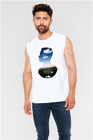 Forrest Gump Beyaz Unisex Kolsuz Tişört
