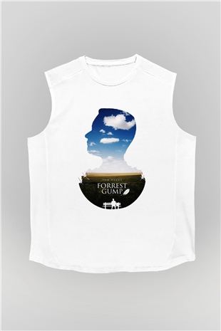 Forrest Gump Beyaz Unisex Kolsuz Tişört