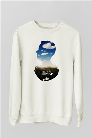 Forrest Gump Beyaz Unisex Sweatshirt