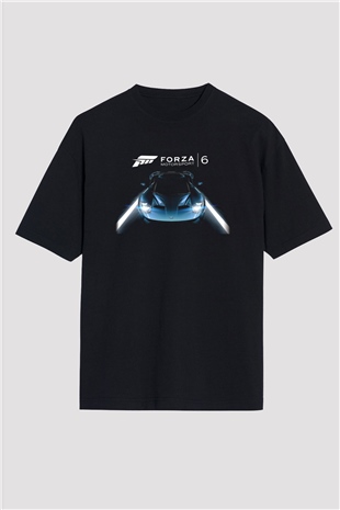 Forza Motorsport Siyah Unisex Oversize Tişört T-Shirt