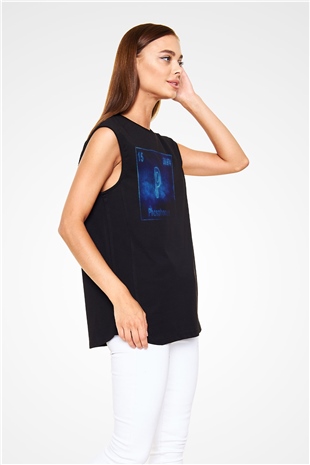 Fosfor Elementi Atom Numarası Baskılı Unisex Siyah Kolsuz Tişört